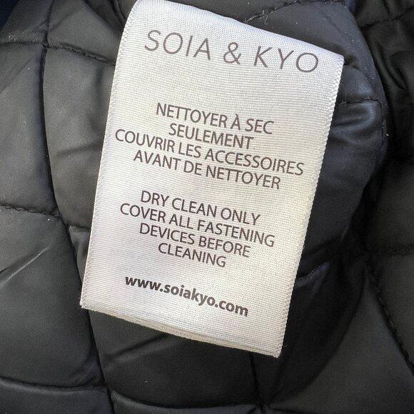 SOIA & KYO Karine Wool Parka Jacket Winter Coat Snow Long Hooded Casual Everyday - Picture 5 of 11